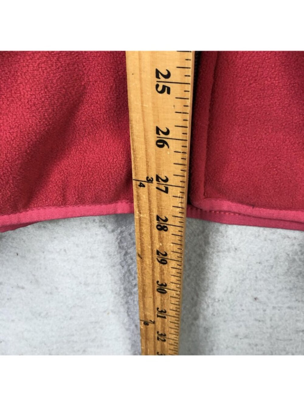 Lands' End Jacket Womens 1X Red Fleece Marinac WindCheck Zip Water Resistant - Picture 4 of 16